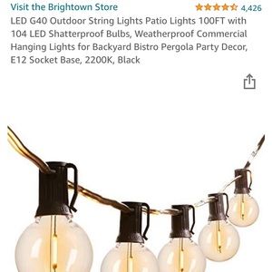G40 100 ft decorative string lights